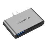 Lector De Tarjetas Lention Usb C A Sd / Micro Sd