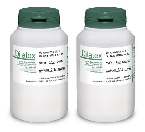2 Dilatex Extra Pump Original 152 Capsulas Power Supplements