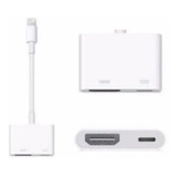 Adaptador Digital Lightning Av Para iPhone iPad iPod On Tv, Color Blanco