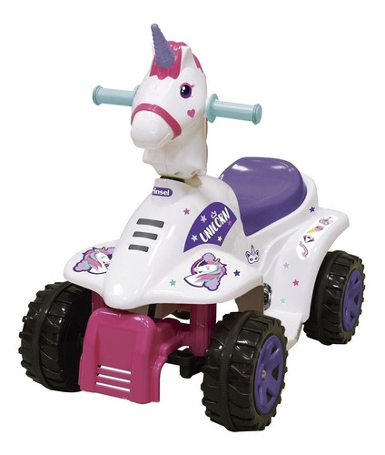 Moto Eléctrica Mini Quad Unicornio 6v Para Niñas Prinsel