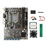 Placa Madre B250c Btc Lga1151 Ddr4, 8 Gb, 2666 Mhz De Ram+cp