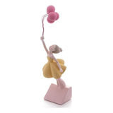 Figura Decorativa Wolff Boneca Com Balões 9,5cm X 33cm