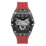 Guess Mens Casual Multifunction 43mm Watch Black Polycarbona