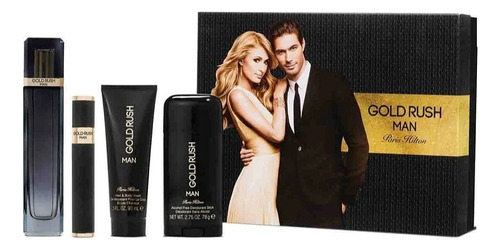 Set Perfume Gold Rush Man Paris Hilton Original Importado