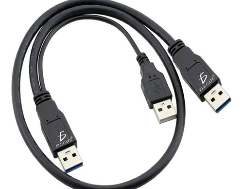 Cable Usb A 2 Usb Macho A Macho Usb 2.0 X Disco Duro 40 Cm Color Negro