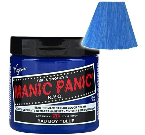Bad Boy Blue Tinte Azul Manic Panic 4oz Arctic Fox Suavecita