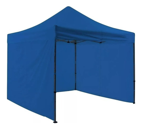  Toldo Plegable 3x3 Reforzado Lona Filtro Uv+ Laterales Azul