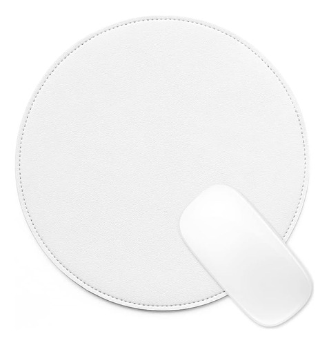 Proelife - Mouse Pad Redonda Impermeable De Piel 