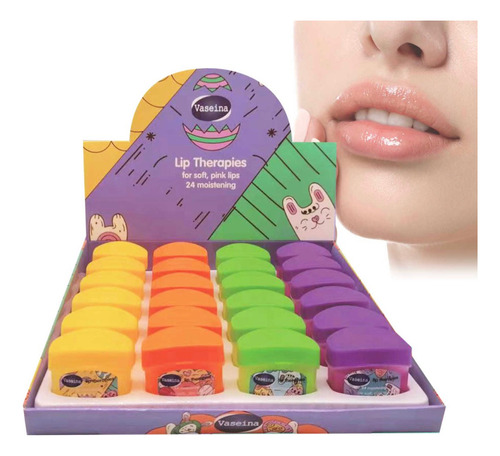 Pack 12 Bálsamos Hidratante Labios Vaselina Labial Frutas