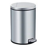 Bote De Basura Metalico Acero Inox Con Pedal Cocina 6l