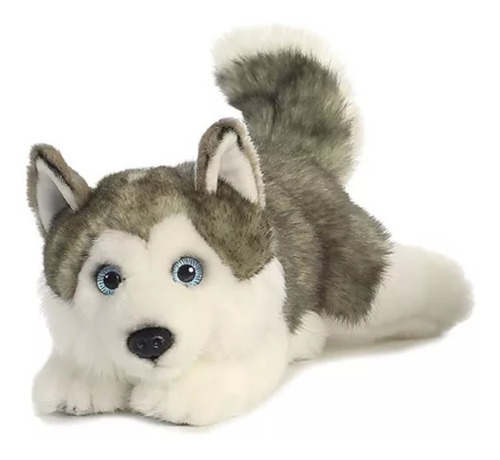 Alaska Husky Siberiano Bebé Peluche Miyoni Aurora Realista