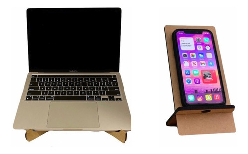 Stand P/ Notebook + Stand Celular Home Office X2