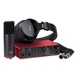 Kit Placa De Audio+acceso Focusrite Scarlett 2i2 Studio Cuo