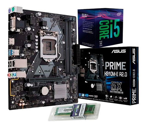 Kit Intel Core I5-8400 Octava + Asus H310m 8gb Ram Ddr4