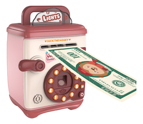 Pink Piggy Bank Para Niños Y Niñas, Cofre Infantil