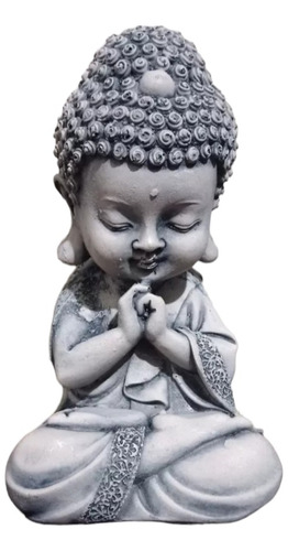 Figura Resina P/ Acuario Buda Bebé Meditando Mediano 20x12cm