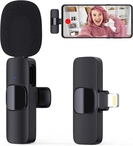 Micrófono Para iPhone/type-c Lavalier Bluetooth Inalámbrico