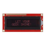 Lcd 1602 Letras Rojas Fondo Negro 5v 2 Lineas Arduino