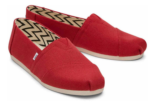 Alpargata Toms Caballero Red Recycled Cotton Canvas