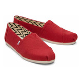Alpargata Toms Caballero Red Recycled Cotton Canvas