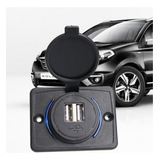 Cargador Usb Iluminado Doble 12v 24v Para Autobús, Coche