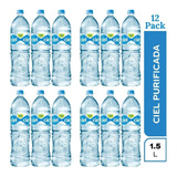 12 Pack Botellas De Agua Natural Purificada Ciel 1.5 Litros 