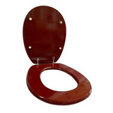 Tapa Asiento Inodoro Madera Pilar Rojo Mora Herraje Inoxidab