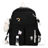 Viaje De Nailon Impermeable Mochila Escolar Mochila Kawaii