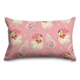 Anydesign - Funda De Almohada Árbol De Navidad Rosa De...