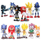 12 Piezas 7 Cm Figuras Sonic Toy Sonic Shadow Tails