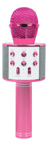 Microfone Karaoke Bluetooth Sem Fio Liba Reporter Rosa Pink