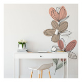 Vinilo Decorativo Flores Boho Nordico Deco Pared Adhesivo