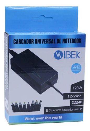 Fuente Universal Notebook 12a24 Volt-120w-ibek-12 Fichas 