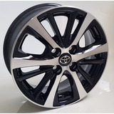 Rodas Toyota Yaris Dual Tone Aro 15 4x100 (jogo) + Bicos 