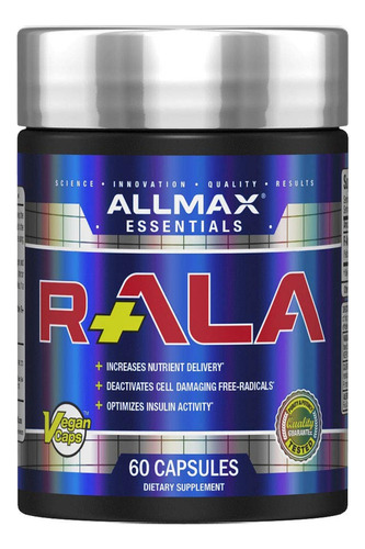 Allmax R+ala - 60 Cápsulas - Potente Antioxidante - Aumenta