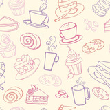 Papel De Parede Cozinha Confeitaria Cupcake Doce Xicara 12m