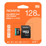 Memoria Micro Sd Adata 128gb Clase 10, U3, V30, A2, 3d, 4k