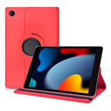 Capa Giratória Compatível C/ iPad 9 Tela 10.2 - Vermelho