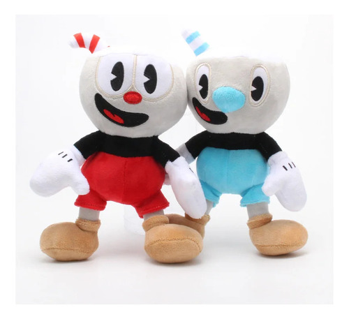 Cuphead Y Mugman X 2  Peluche Hermoso 25 Cm Super Lindo 