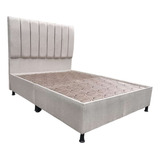 Base Cama Con Espaldar Lineal Luxury - Doble 140x190