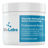 Toallita Qrxlabs Con Ácido Glicólico/salicílico 10/2 Para El Acné (50 Unidades)