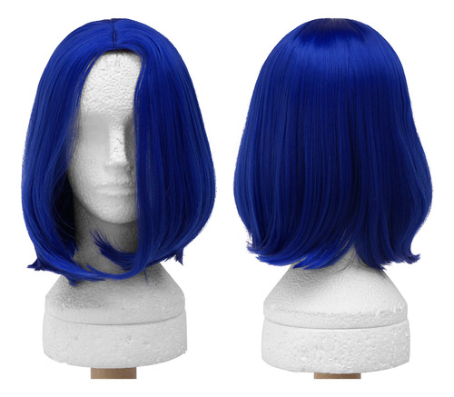 Peruca Curta Cosplay Long Bob Sem Franja Wig Cores Fantasia