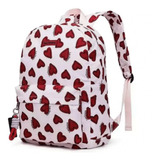 Mochila Espalda 17 Porta Notebook Corazones Las Oreiro