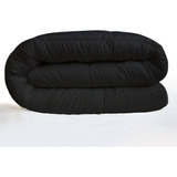 Edredón Duvet Con Relleno Individual Negro Ultra Suave