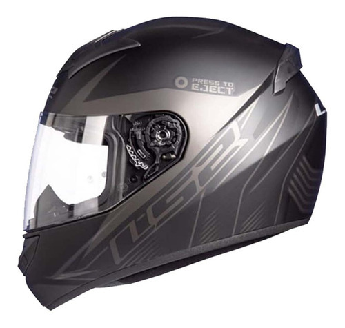 Casco Moto Ls2 Integral 352 Rookie Lighter Negro Mate Gris Tamaño Del Casco Xxl