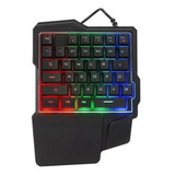 Teclado De Uma Mão Gamer Briwax Ba-502 Português Brasil Cor 