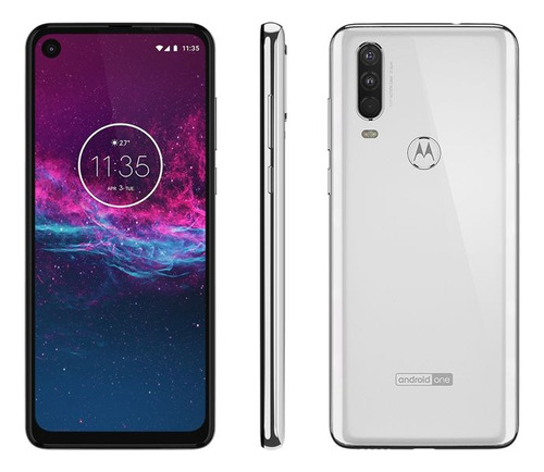 Motorola One Action Branco Polar, 128gb. Usado.