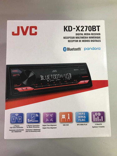 Radio Jvc Para Carro Kd-x270bt Bluetooth Y Usb