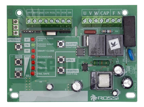 Central Placa De Comando P/ Portão Eletrônico Rossi Nkx30