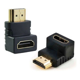 Adaptador Hdmi 90 Graus Em L Macho X Fêmea Conector Cotovelo